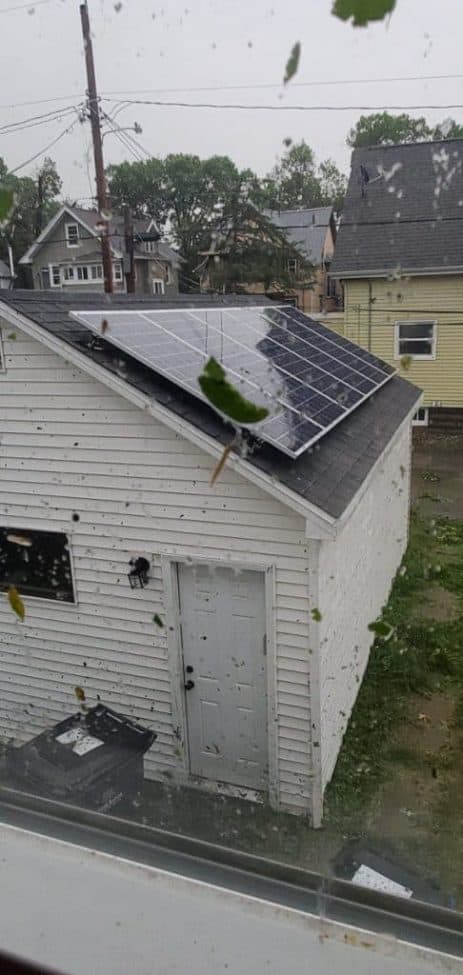 solar panels on garage