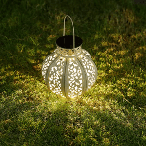 solar lantern on grass
